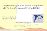 Implementação dos Novos Programas de Português para o Ensino Básico