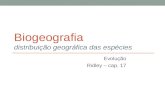 Biogeografia distribuição geográfica das espécies