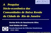A   Pesquisa  Sócio-econômica das Comunidades de Baixa Renda da Cidade do  Rio de Janeiro