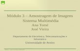 Módulo 3 – Amostragem de Imagens Sistema Multimédia Ana Tomé José Vieira