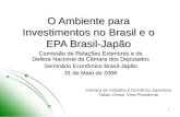 O Ambiente para Investimentos no Brasil e o EPA Brasil-Japão