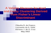 A Validity Measure for Hard and Fuzzy Clustering Derived from Fisher’s Linear Discriminant