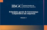 Princípios gerais de Governança Corporativa nas empresas