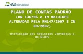 PLANO DE CONTAS PADRÃO  (RN 136/06 e IN 08/DIOPE ALTERADAS PELA RN147/2007 E IN 09/2007)