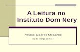 A Leitura no  Instituto Dom Nery
