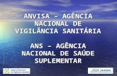 ANVISA – AGÊNCIA NACIONAL DE VIGILÂNCIA SANITÁRIA ANS – AGÊNCIA NACIONAL DE SAÚDE SUPLEMENTAR