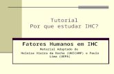 Fatores Humanos em IHC Material Adaptado de  Heloisa Vieira da Rocha (UNICAMP) e Paulo Lima (UEPA)