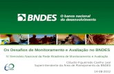 Os Desafios de Monitoramento e Avaliação no BNDES