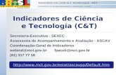 Indicadores de Ciência  e Tecnologia (C&T)