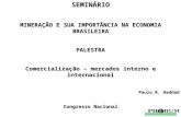 SEMINÁRIO MINERAÇÃO E SUA IMPORTÂNCIA NA ECONOMIA BRASILEIRA PALESTRA