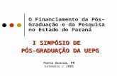 O Financiamento da Pós–Graduação e da Pesquisa no Estado do Paraná