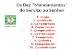 Os Dez “Mandamentos” do Serviço ao Senhor