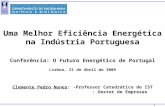 Uma Melhor Eficiência Energética na Indústria Portuguesa