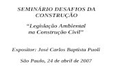 SEMINÁRIO DESAFIOS DA CONSTRUÇÃO