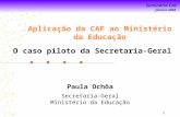 Aplicação da CAF ao Ministério da Educação