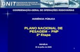 PLANO NACIONAL DE  PESAGEM – PNP 2ª Etapa