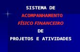 SISTEMA DE ACOMPANHAMENTO FÍSICO FINANCEIRO DE PROJETOS E ATIVIDADES