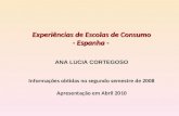 Experiências  de  Escolas  de Consumo -  Espanha  -  ANA LUCIA CORTEGOSO