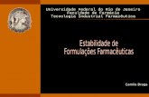 Universidade Federal do Rio de Janeiro Faculdade de Farmácia Tecnologia Industrial Farmacêutica