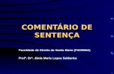 COMENTÁRIO DE SENTENÇA