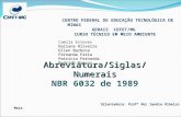 Abreviatura/Siglas/Numerais NBR 6032 de 1989