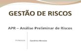 GESTÃO DE RISCOS APR – Análise Preliminar de Riscos