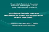 Universidade Federal do Amazonas  Faculdade de Educação – FACED  PPGE – Mestrado em Educação