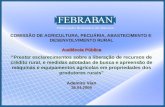 COMISSÃO DE AGRICULTURA, PECUÁRIA, ABASTECIMENTO E  DESENVOLVIMENTO RURAL Audiência Pública