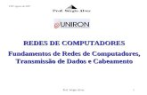 REDES DE COMPUTADORES Fundamentos de Redes de Computadores, Transmissão de Dados e Cabeamento