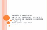Economia brasileira CRISE DE 1962-1967, O PAEG E AS BASES DO MILAGRE ECONÔMICO – cap. 8