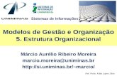 Modelos de Gestão e Organização 5.  Estrutura Organizacional