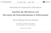 Mestrado em Engenharia Informática Gestão da eficiência em Serviços de Documentação e Informação