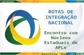 ROTAS DE INTEGRAÇÃO NACIONAL Encontro com Núcleos Estaduais de  APLs Brasília, 03/12/2013
