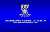 UNIVERSIDADE FEDERAL DA PARAÍBA DEPARTAMENTO DE ENGENHARIA CIVIL