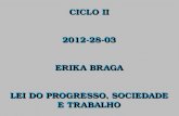 CICLO II 2012-28-03 ERIKA BRAGA LEI DO PROGRESSO, SOCIEDADE E TRABALHO