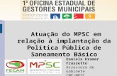 Atuação do MPSC em relação à implantação da Política Pública de Saneamento Básico