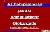 As Competências para o Administrador Globalizado SILVIO TEITELBAUM, M.Sc.