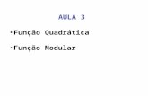 AULA 3 Função Quadrática Função Modular