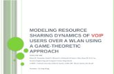 Modeling Resource Sharing Dynamics of  VoIP  users over a WLAN Using a Game-Theoretic Approach