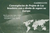 Convergências  do  Projeto  de Ley brasileiro  com  o  direito  de seguro  na  Europa