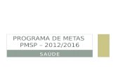 PROGRAMA DE METAS  PMSP – 2012/2016