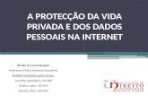 A  Protecção  da Vida Privada e dos Dados Pessoais na Internet