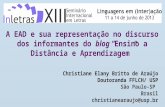 Christiane  Elany  Britto de Araújo Doutoranda FFLCH/ USP São Paulo-SP  Brasil