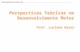 Perspectivas Teóricas no Desenvolvimento Motor Prof. Luciano  Basso