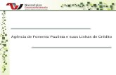 Agência  de Fomento  Paulista e suas Linhas de Crédito