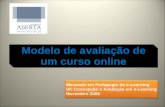 Modelo de avaliação de um curso online