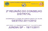 2º CONSELHO DISTRITAL - GESTÃO 2011-2012