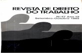 Revista de Direito do Trabalho nº 57 set out 1985