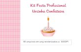 Kit Festa Ursinha Confeiteira - Uso profissional