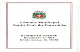 Câmara Municipal de Santa Cruz da Conceição - Regimento Interno